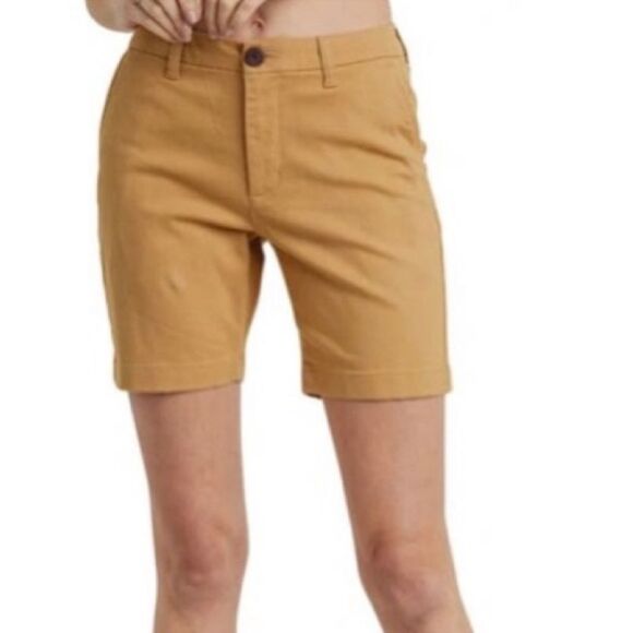 NWT L.T.J. Letter to Juliet Stretch Chino Shorts SIZE Small Camel - Picture 1 of 10